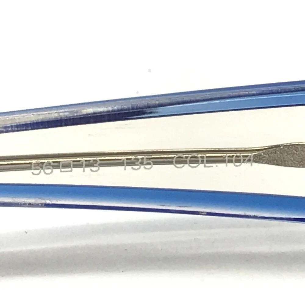 Vintage SEE Eyeglasses Frames 2608 COL. 104 Blue Clear Striped 56-13-135